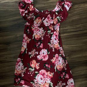 Beautiful red floral dress